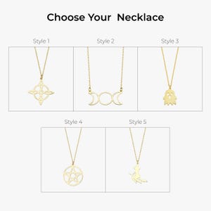 14K Solid Gold Pentagram Necklace, Witch Jewelry, Pentacle Necklace, Solid Gold Pentagram Pendant, Birthday Gift for Best Friend