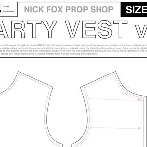 Screen Accurate Marty McFly Vest Pattern [Digital File]