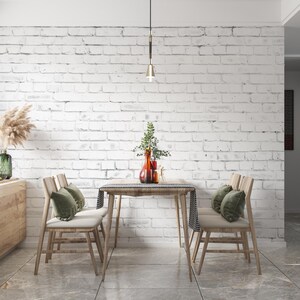 White Brick Wallpaper Mural: Removable Peel & Stick, Seamless Texture