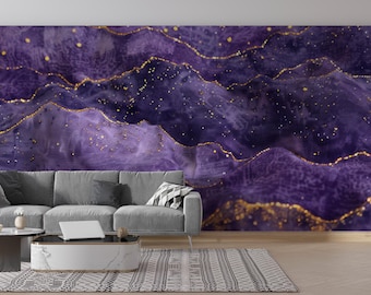 Peel-and-Stick Celestial Wallpaper - Mystieke grillige slaapkamermuurschildering