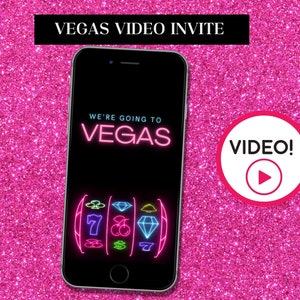 Invitación de video VEGAS, Invitación de Las Vegas, Cumpleaños de Las Vegas, Despedida de soltera en Las Vegas, Video Evite, Video móvil