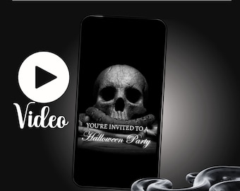 Halloween Party Video Invite, Halloween Invite, Halloween Invitation, Skull Evite, Snake Invite, snake Theme