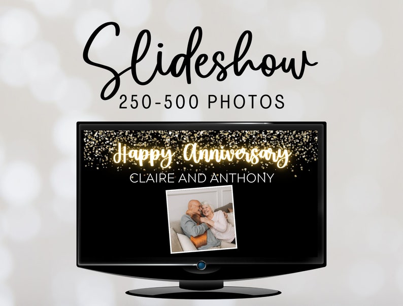 Custom Slideshow Photo Slideshow 250500 Photos Birthday Etsy