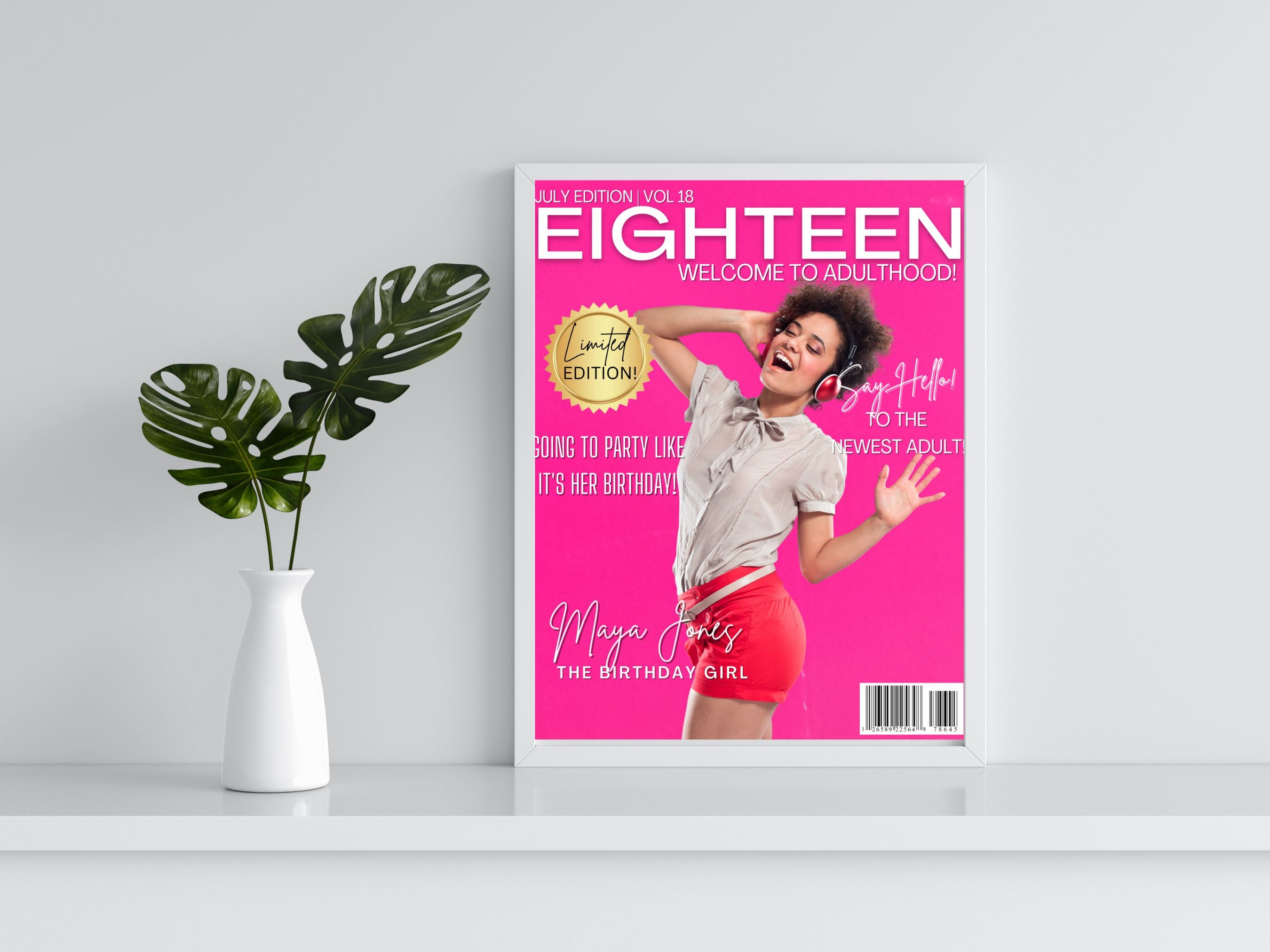 CUSTOM Magazine Cover Digital File Personalized Magazine Etsy Australia