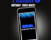 Editable Video Invitation, Boys Birthday Evite, Teen Boy Birthday Evite, Video Invitation, Video Template, Animated Evite, Bruh Invitation