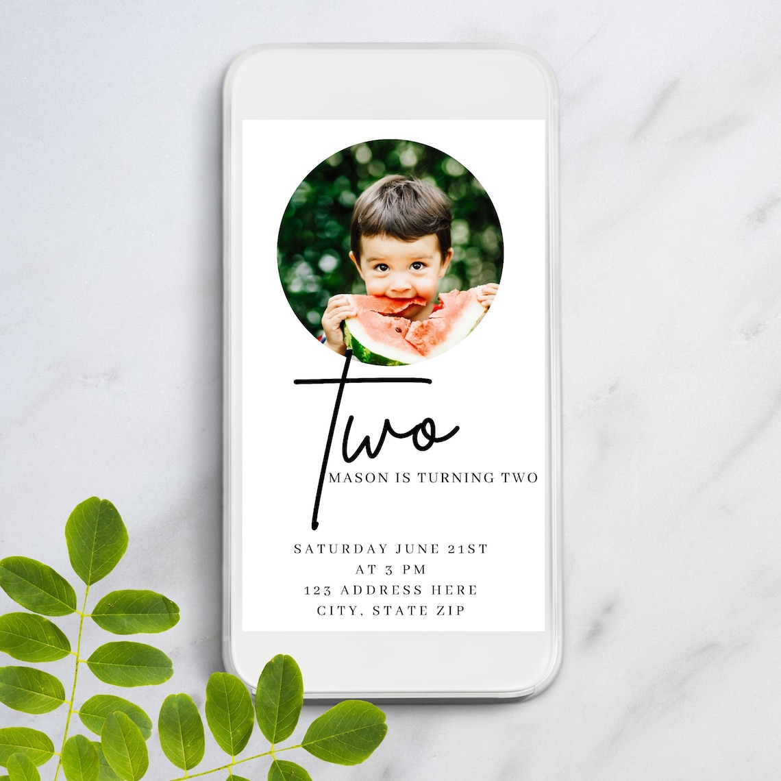 Editable Birthday E-Vite Photo Invitation Digital | Etsy