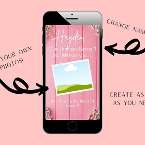 Editable Bridesmaids Proposal Electronic Card Text - Etsy