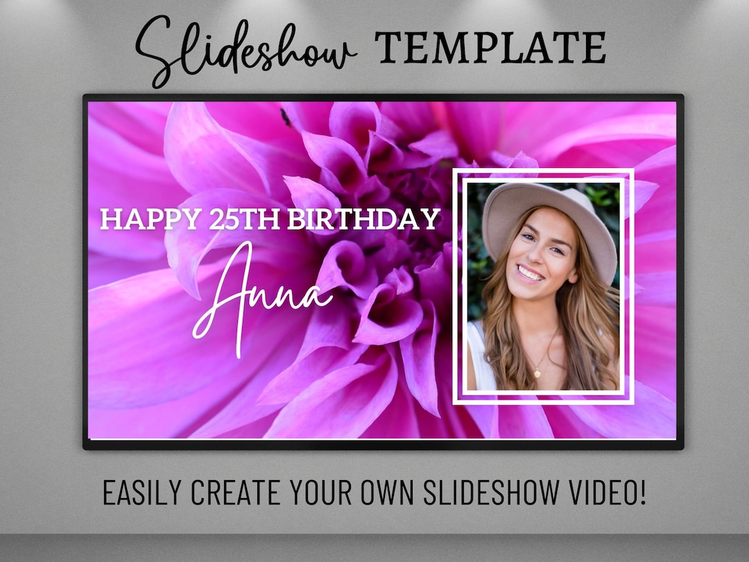 Slideshow Template, Creat Your Own Slideshow, Canva Template, Canva