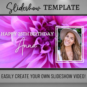Slideshow Template, Creat your own Slideshow, Canva Template, Canva Slideshow, Animated Slideshow, birthday slideshow, photo slideshow