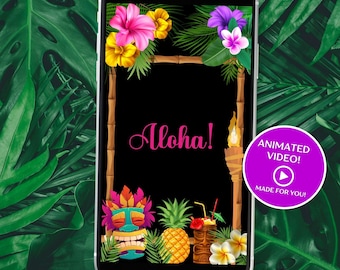 Luau Tiki Animated Video Invitation (Digital Download)
