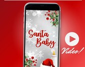 Santa Baby Winter Baby Shower Video Invitation, Video Invite, Merry Little Baby Shower, Snow Baby Shower, Holiday Baby Shower