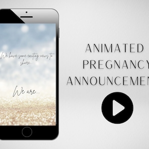 Animated Pregnancy Announcement Video, Text It Out, Text Announcement, Baby Announcement, We’re Pregnant surprise