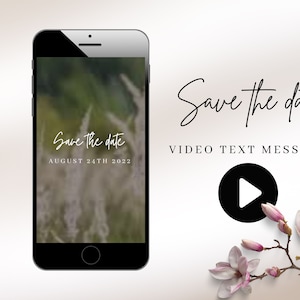 Animierte Save The Date Hochzeitsvideo, Digitales Save The Date, Textnachricht Video, animierte Karte