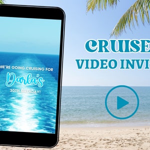 Kreuzfahrt-Einladung, Kreuzfahrt-Party einladen, Video-Einladung, animierte Invite, Video-Evite, Schiffsthema einladen, Kreuzfahrt-Evite, Urlaubseinladung