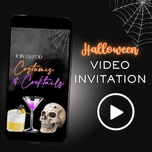 Halloween Party Video Invite, Halloween Invite, Halloween Invitation, Skull Evite, Snake Invite, snake Theme
