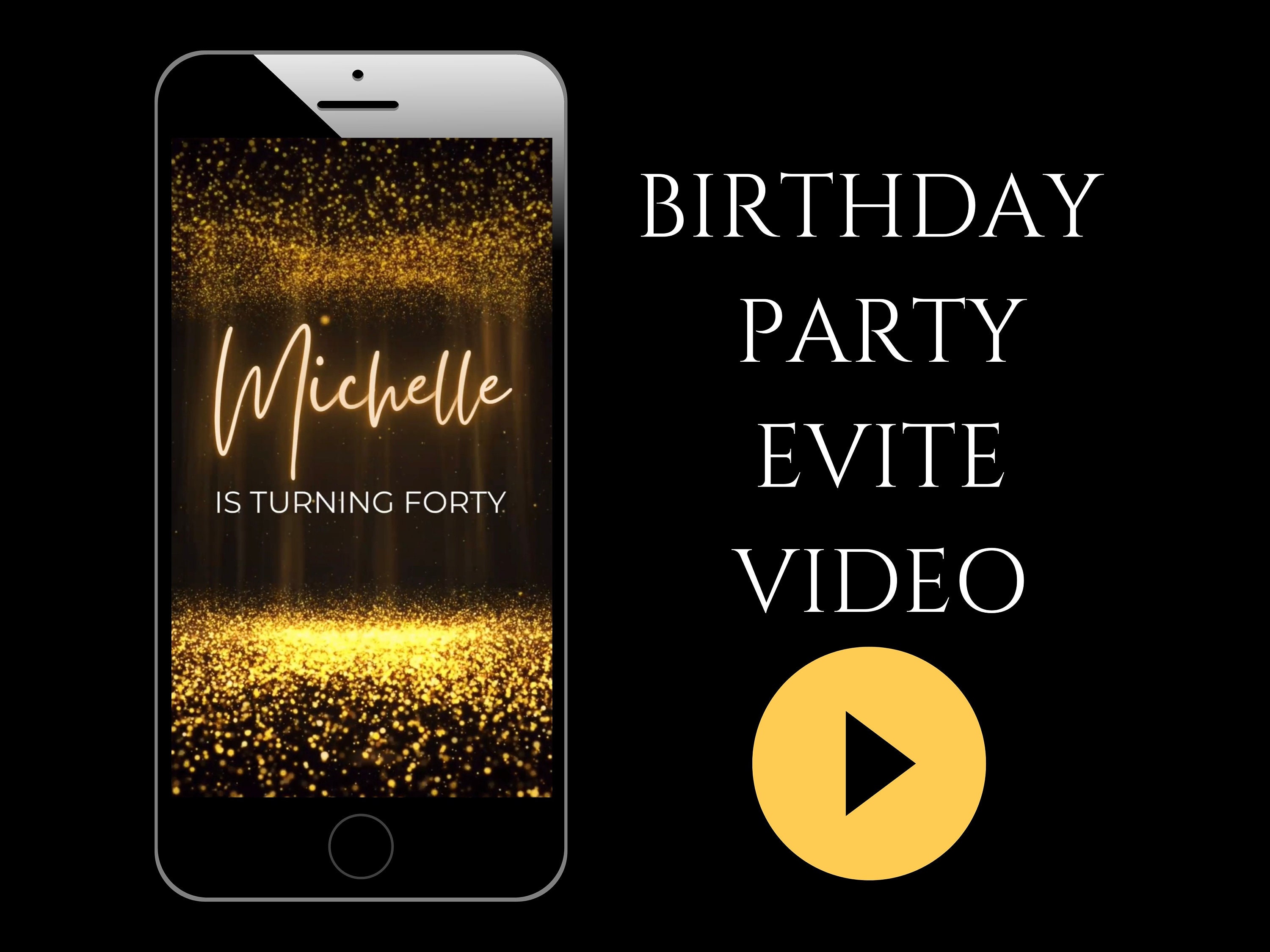 Animated Birthday Invitation Video Party Invitation with Etsy