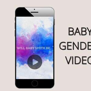 Geslacht onthullen tekstaankondiging video, diavoorstelling, muziekvideo, aankondiging voor jongen of meisje, E-aankondiging, tekst uit