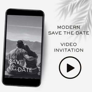 Video de boda moderno para guardar la fecha, guardar la fecha digital, video con mensaje de texto, tarjeta animada, guardar la fecha con foto, video para guardar la fecha