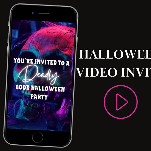 Animated Halloween Video Invitation Halloween Party Etsy