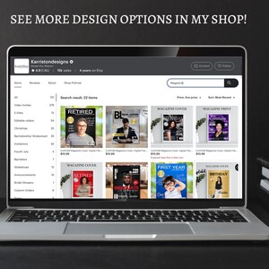Okładka magazynu CUSTOM, Plik cyfrowy, Spersonalizowana okładka magazynu, Prezent na 50. urodziny, Okładka magazynu na 50. urodziny, Prezent dla niej zdjęcie 7