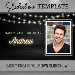 Slideshow Template, Creat your own Slideshow, Canva Template, Canva Slideshow, Animated Slideshow, birthday slideshow, photo slideshow