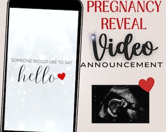 Vídeo animado de anuncio de embarazo con texto personalizado (digital)