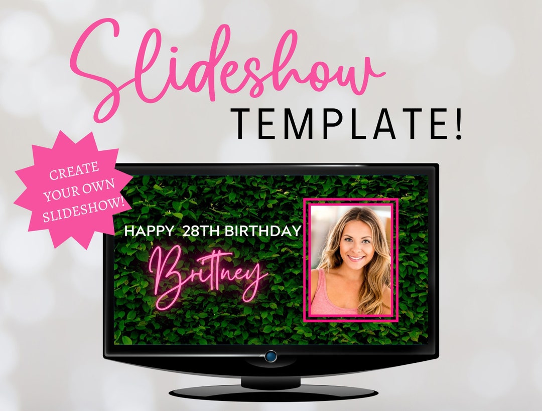 Slideshow Template, Creat Your Own Slideshow, Canva Template, Canva ...