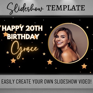 Slideshow Template, Creat your own Slideshow, Canva Template, Canva Slideshow, Animated Slideshow, birthday slideshow, photo slideshow