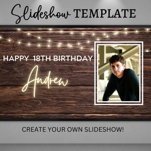 Slideshow Template, Creat your own Slideshow, Canva Template, Canva Slideshow, Animated Slideshow, birthday slideshow, photo slideshow