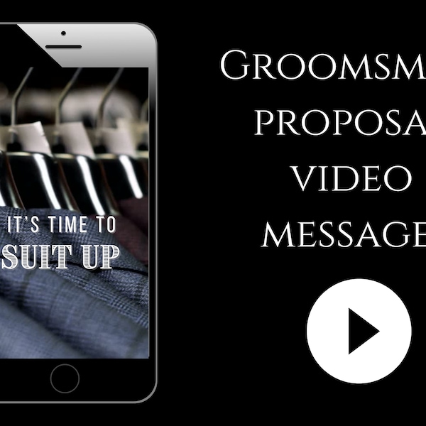 Groomsman proposal video, will you be my groomsman, best man proposal, Video, Instant Download