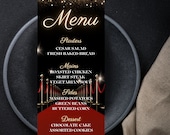 Red Carpet Welcome Menu Template, Menu Template, Canva Template, Birthday Menu, Editable Menu, Adult Birthday Menu