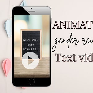Vidéo d'annonce de texte révélant le sexe, diaporama, clip vidéo, annonce de garçon ou de fille, annonce E, texte