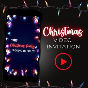 Going to be Lit Christmas Video Invitation, Christmas Invitation, Video Evite, Holiday Party Invite, Christmas Light Invite