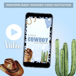 A little cowboy Baby Shower, Cowboy Baby Shower Invitation, Western Invite, Western theme Baby Shower