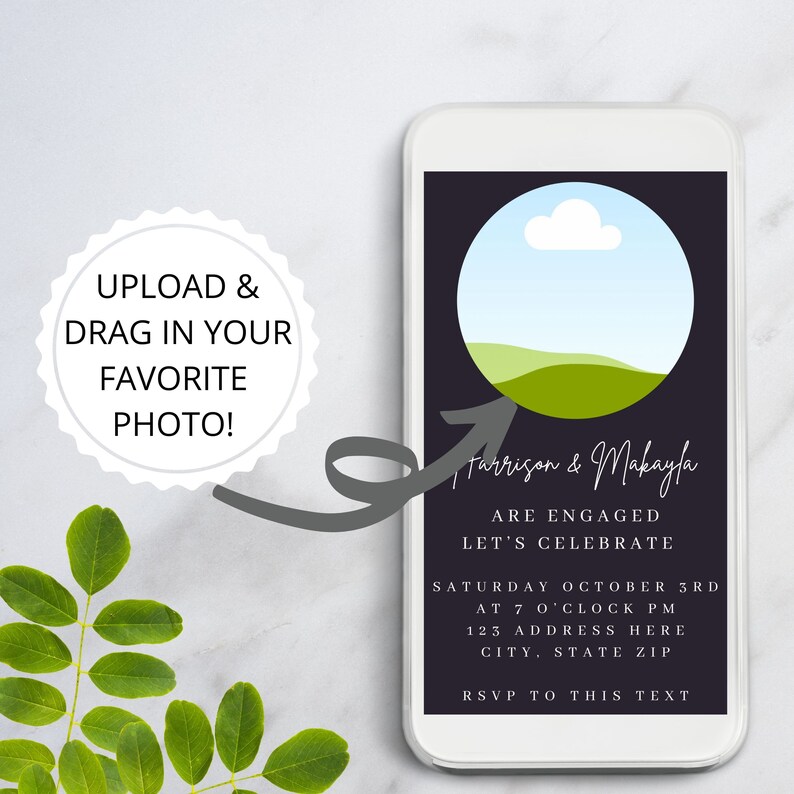 Editable Engagement Party Invitation Evite Text Invitation Etsy