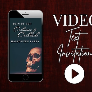 Animated halloween Video  Invitation, Halloween party invitation, costume party invite, Invite text, evite