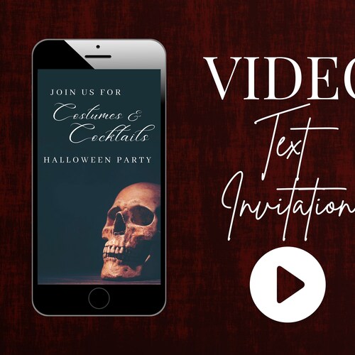 Animated Halloween Video Invitation Halloween Party Etsy