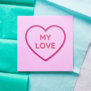 Tarjeta temática Love Heart / Perfecta para el Día de San Valentín / Aniversario