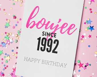 Boujee / Petty Since Birth | Sarcastic Birthday | Humorous Greeting Card | Mood