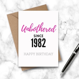 Pas dérangé depuis... pour toujours ! | personnalisé à tout âge | Carte d'anniversaire amusante
