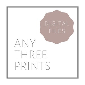 Any 3 Prints | DIGITAL DOWNLOAD | Bundle Set | Choose Any Artwork