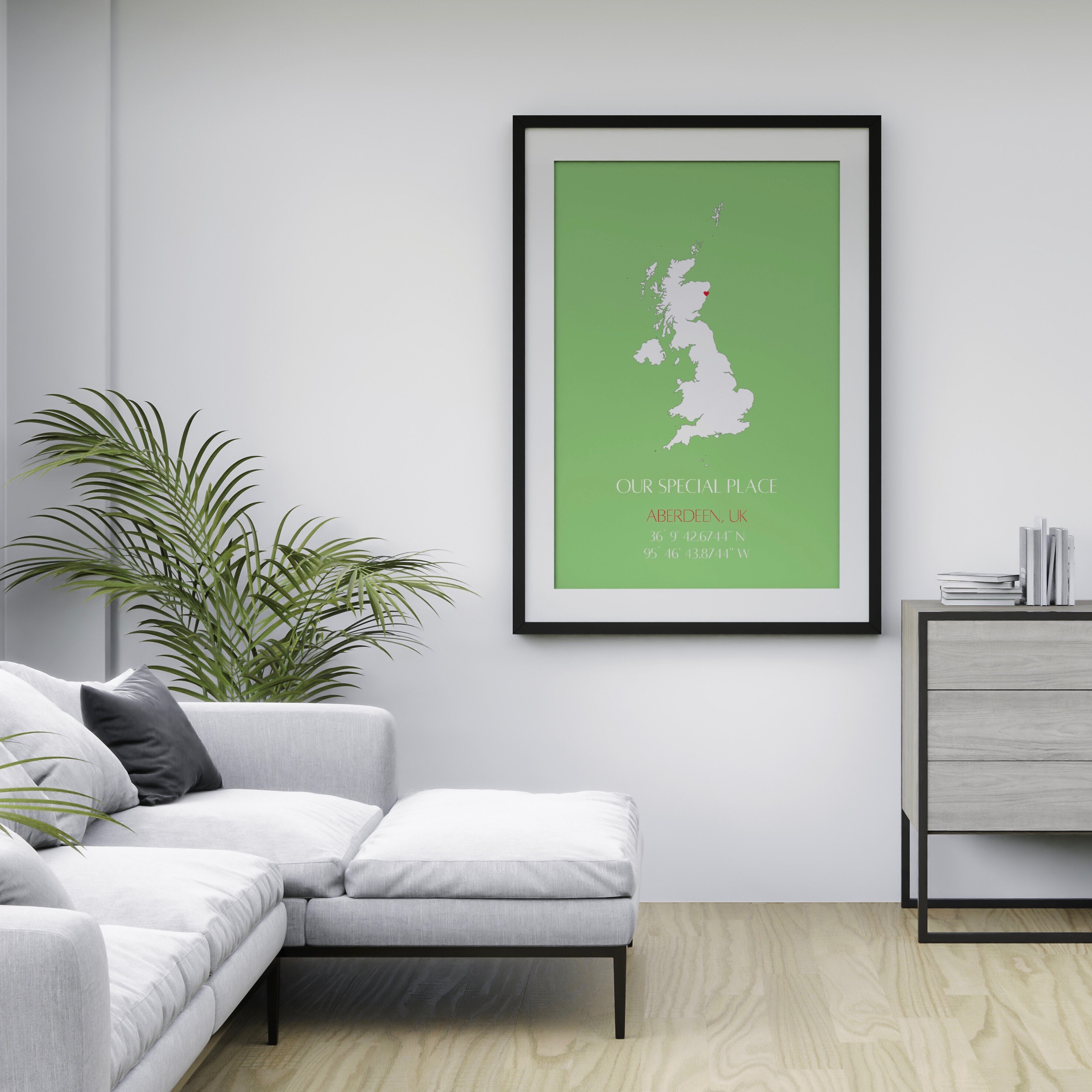 Location Print GPS Coordinates Wall Art Special Memorable Etsy