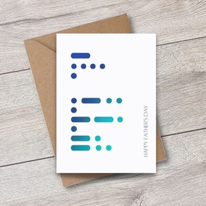 Fête des pères | « La légende » | Code Morse | Carte minimaliste