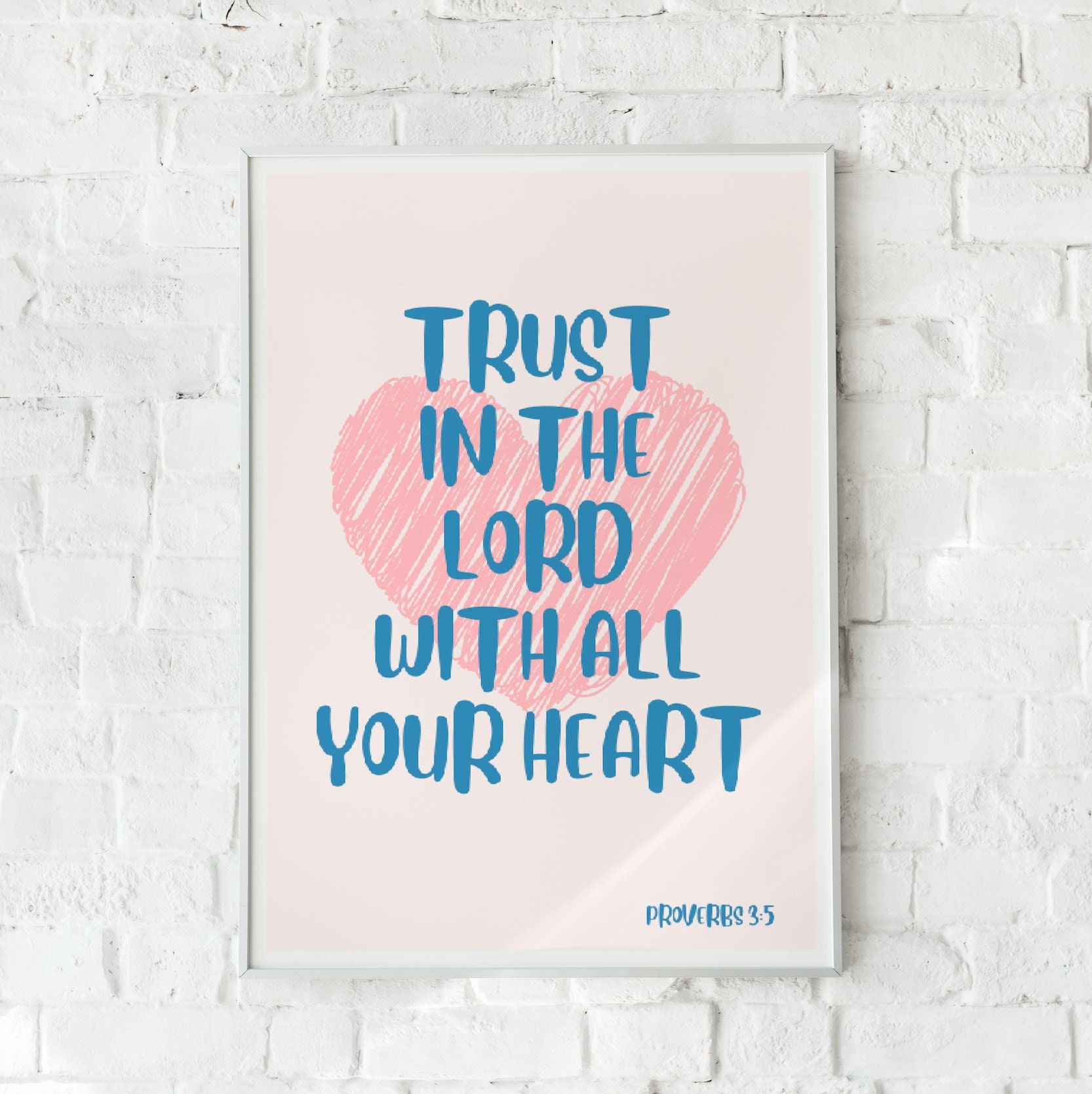 Trust in the Lord With All Your Heart DIGITAL DOWNLOAD Biblical Verse ...