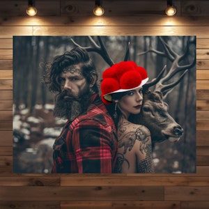 Leinwand und Poster in verschiedenen Größen - Cooles Paar Nick und Paula Schwarzwald Kunst in verschiedenen Größen