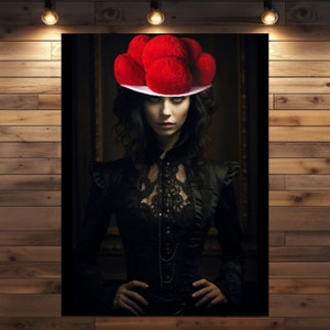 Dark Art Schwarzwald Schönheit Sarah auf Leinwand und Poster in verschiedenen Größen