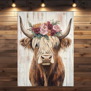 Kunstdruck "Kuhdame Rosamunde" – Kunst auf Poster und Leinwand – Wanddekoration für Zuhause & Büro
