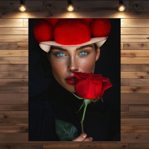 Schwarzwald Schönheit Poster "Rose" - wunderschöne Wanddekoration - Hochwertiger Druck auf Poster oder Leinwand