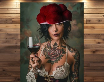 Black Forest sensuality and art as poster and canvas, pretty winemaker and model Celeste - vineyards nature charm