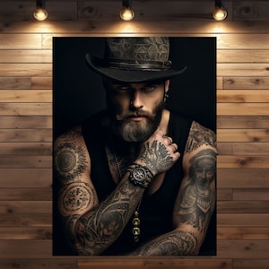 Beeindruckendes Männer Porträt Schwarzwald Bub Erik als Poster oder Leinwand in verschiedenen Größen